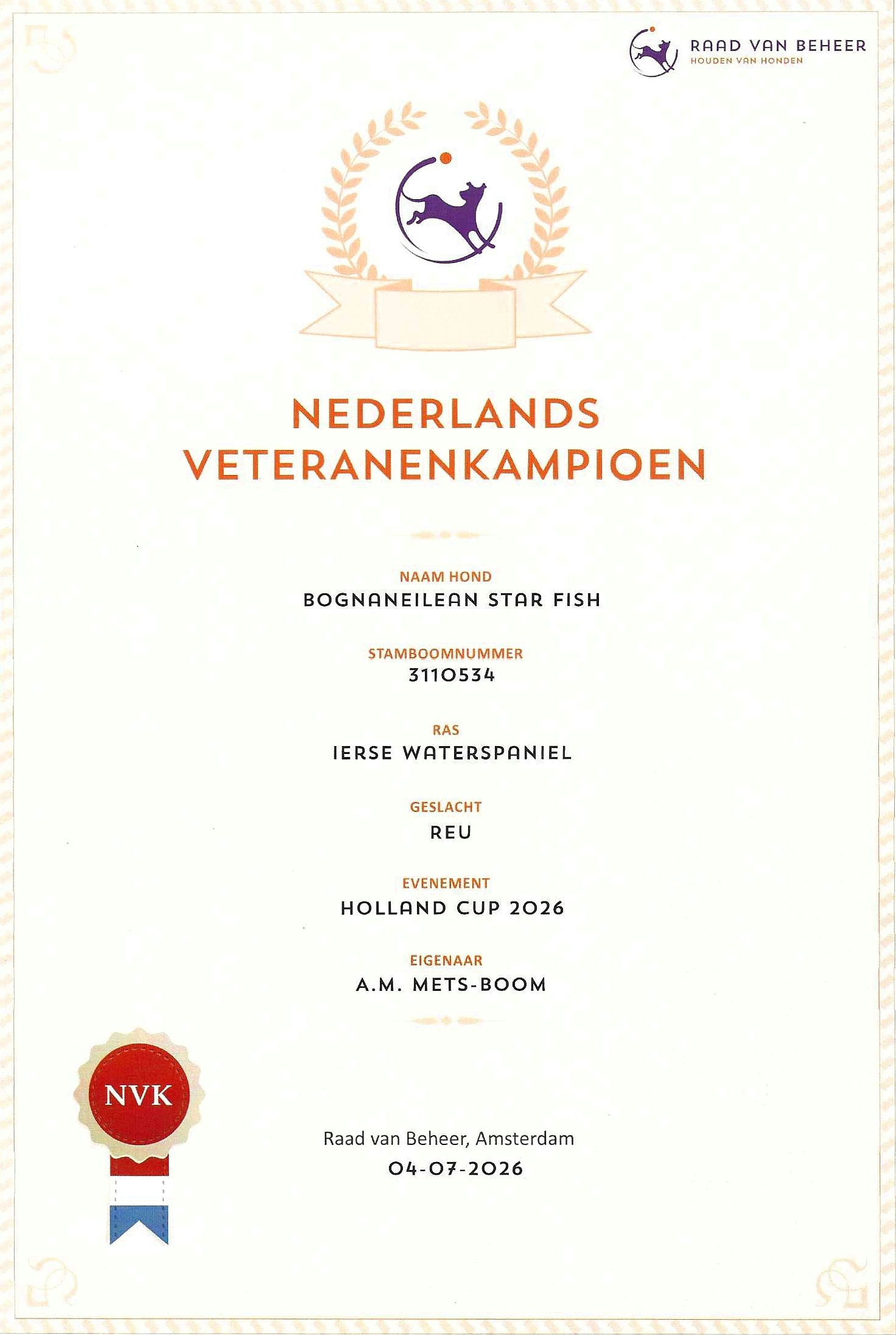 Veteranen Kampioen Dylan